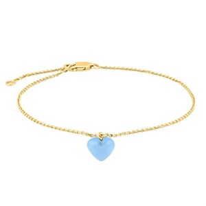 Nordahl Jewellery - YOU52 Armband aus vergoldete silber mit blauem Stein 829 013-3